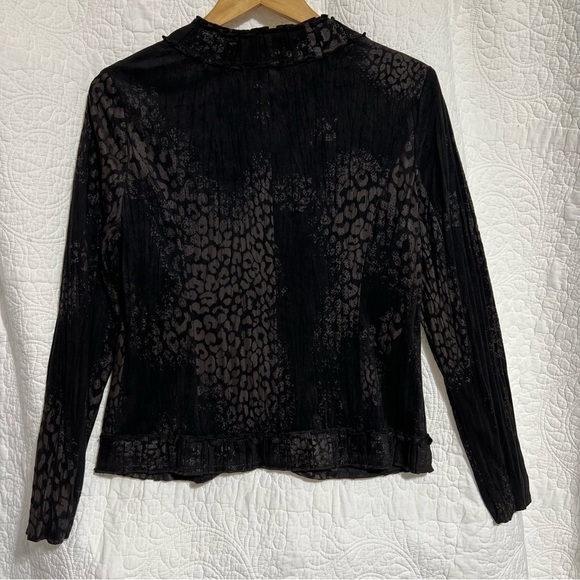 BELLISSIMA Faux Suede Leopard Print Zip Up Jacket, Size 10,-#327 - Picture 5 of 13